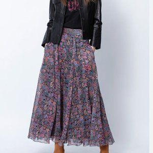 Zadig and Voltaire Voltaire Joyo Long Print Mandala Skirt